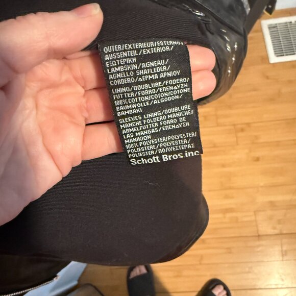 USA Schott Perfecto Black Lambskin Leather Jacket LC1140 - Picture 6 of 10